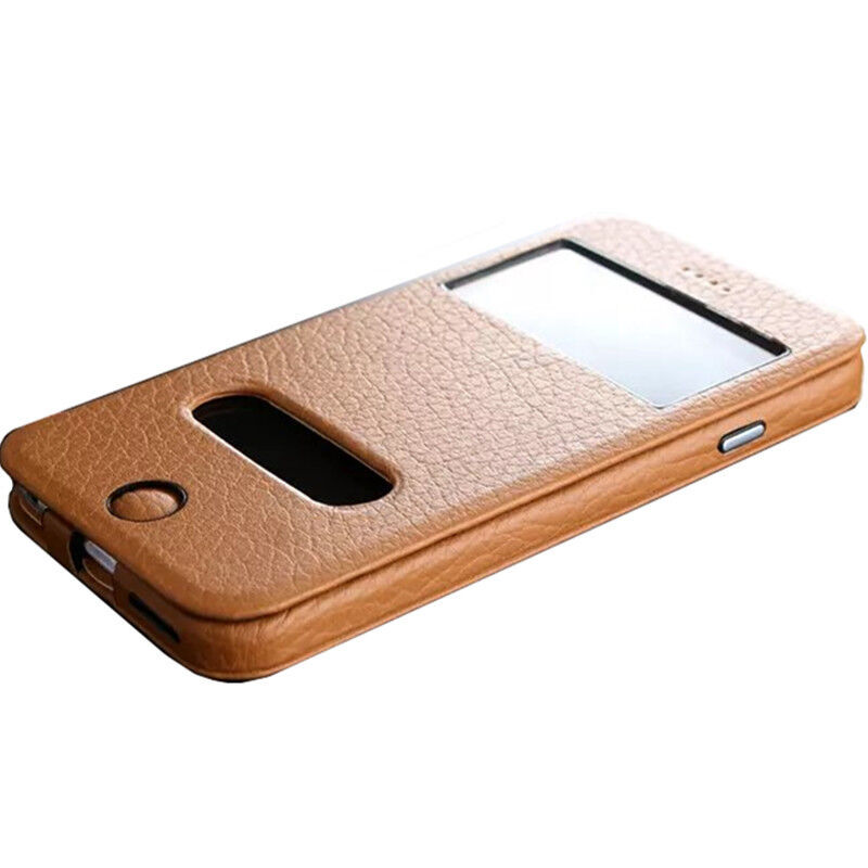 易兔手機(jī)雙開(kāi)窗真皮保護(hù)皮套 為iPhone 6s打造的商務(wù)之選